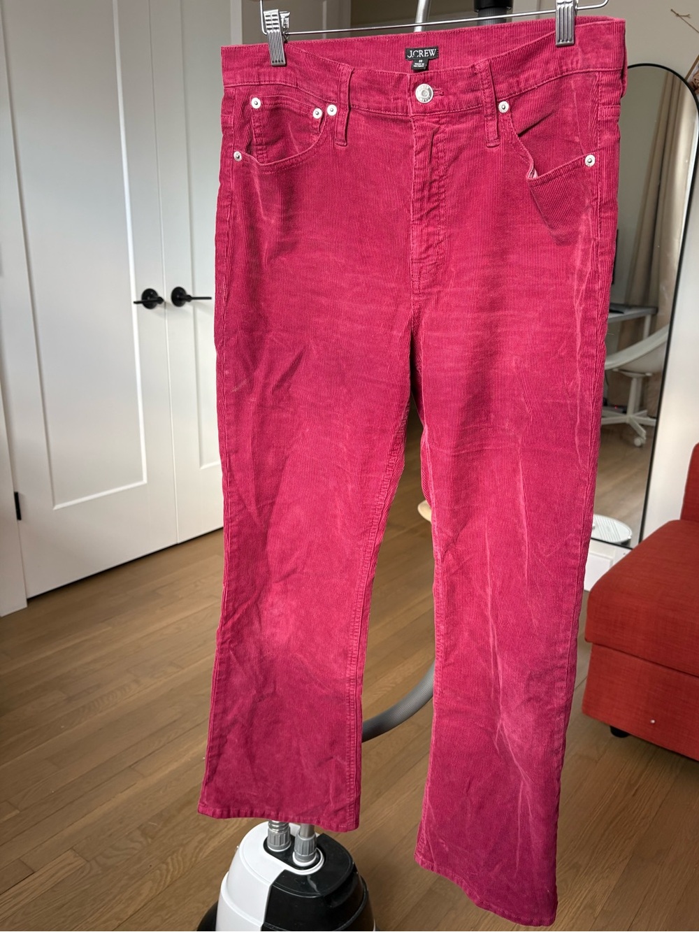 J. Crew Deep Rose Corduroy Pants
